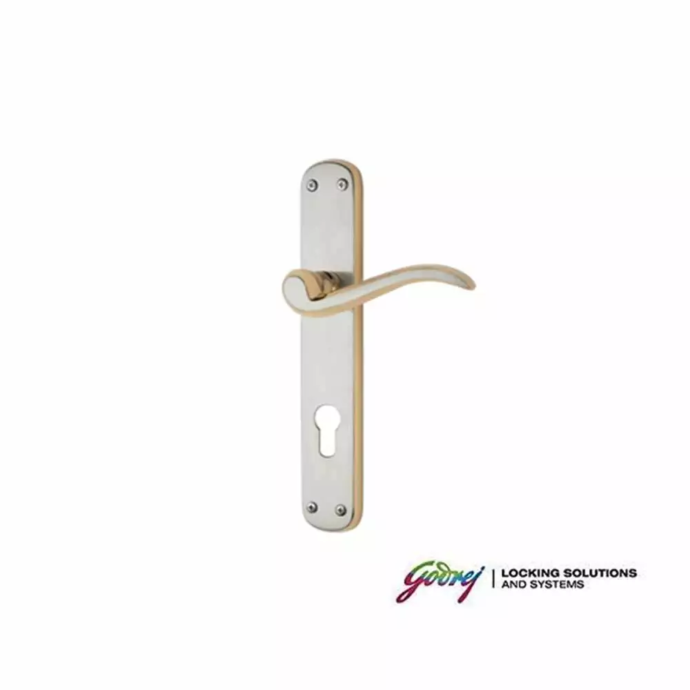 Godrej Europrofile Brass Handle - 240 mm Oriental Handle (Satin & Gold Finish) 