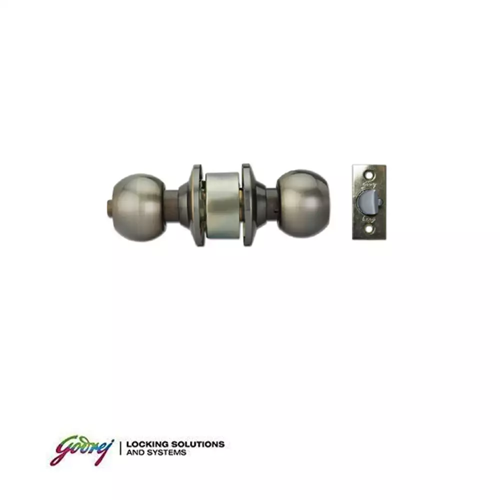 Godrej Antique Brass Classic Cylindrical Lock Set for Bathroom Doors