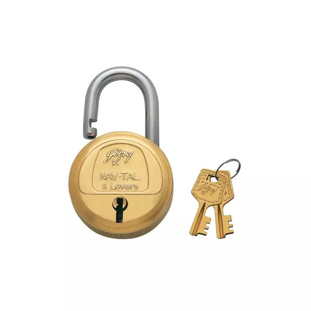 Godrej Nav-Tal 5 Lever Padlock with 2 Keys Set- [3276]