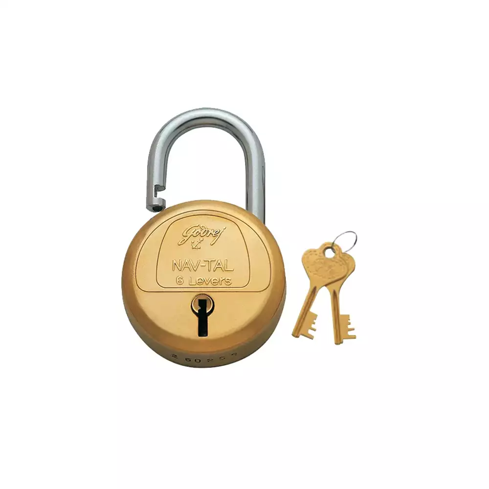 Godrej Nav-Tal 6 Lever Padlock with 2 Keys Set- [3278]