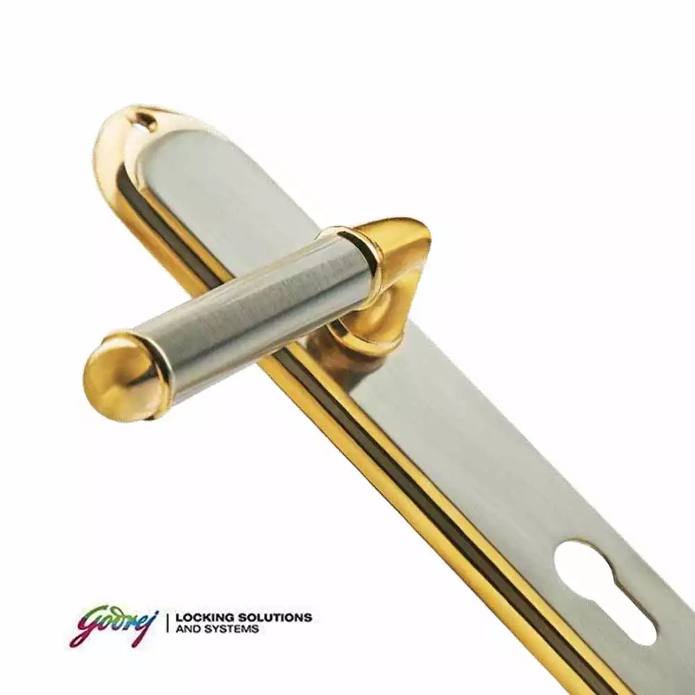 Godrej Europrofile Brass Handle - 240 mm Imperial Handle (Satin & Gold Finish) 