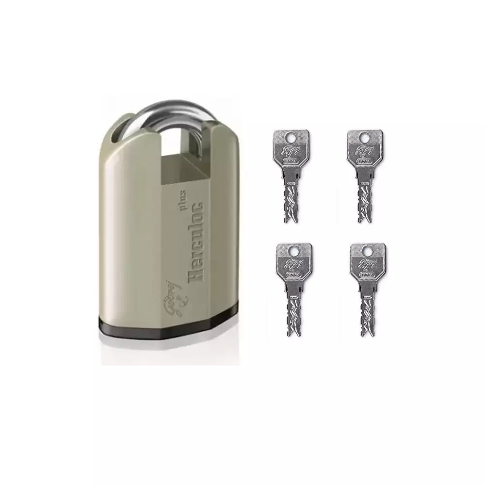 Godrej Premium Herculoc Plus Padlock with 4 Keys Set- [5485]