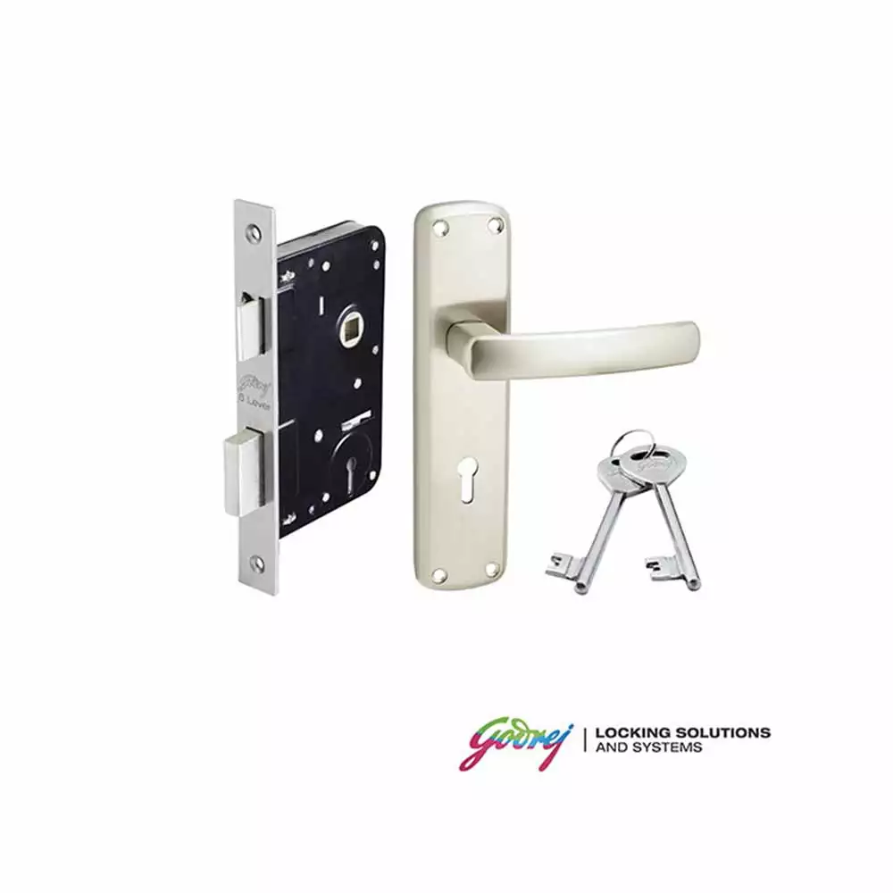 Godrej 6647 ELC 5 KY Handle on Plate Door Handleset With Satin Finish