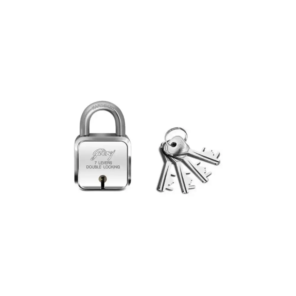 Godrej Square 7 Lever Padlock with 4 Keys Set- [8153]