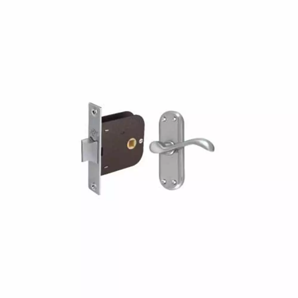 Godrej 9102 Handle on Plate Door Handleset With Satin Finish