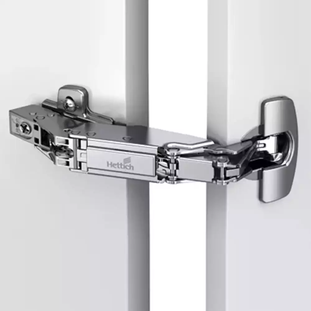 Hettich Intermat 9956 TH42 Concealed Hinge for 16-24 mm Thick Cabinet Door - Base 12.5 (Crank 0°) with Intermat Mounting plate (D 0 mm)