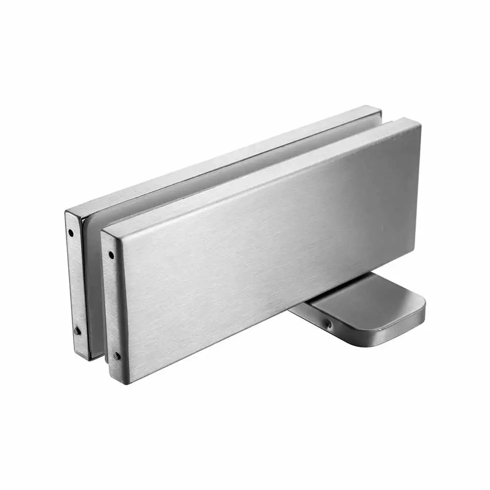 Ozone OCFH-100 STD Hydraulic Bottom Self-Closing Patch Fitting For Glass Doors - Satin Stainless Steel