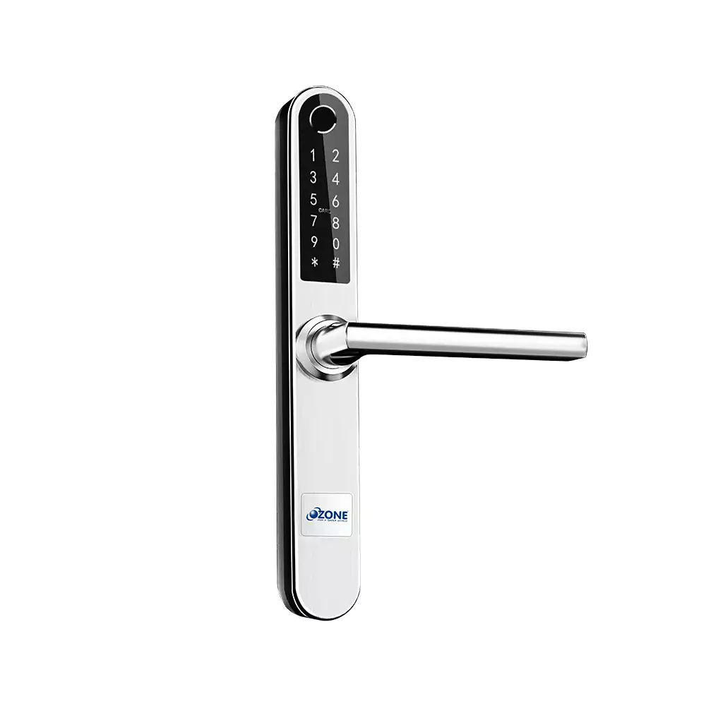 Ozone ODWL-03-NS STD SSS Narrow Style Smart Door Lock for Residences Library Offices Hospitals High Security Premises, Silver (1 Year Warranty)