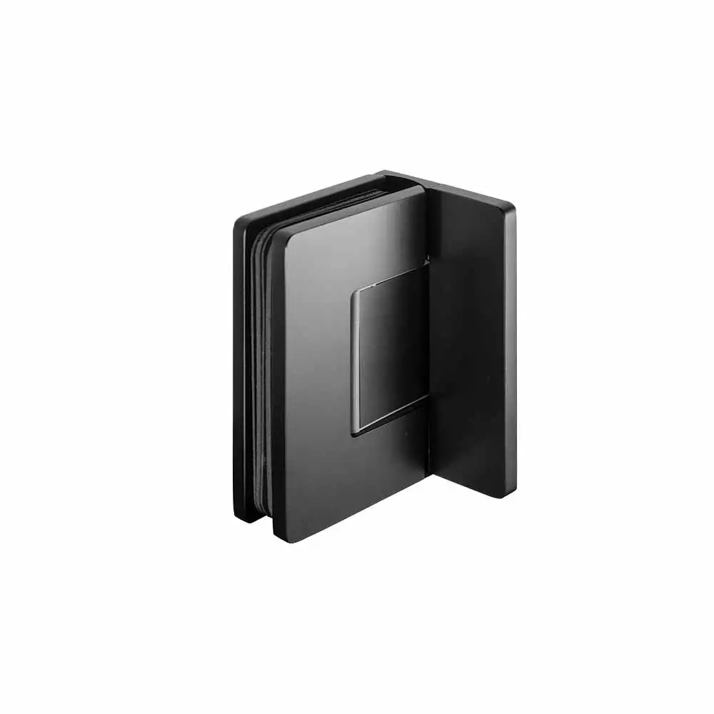 Ozone Black Matt Wall to Glass Off-set Hinge