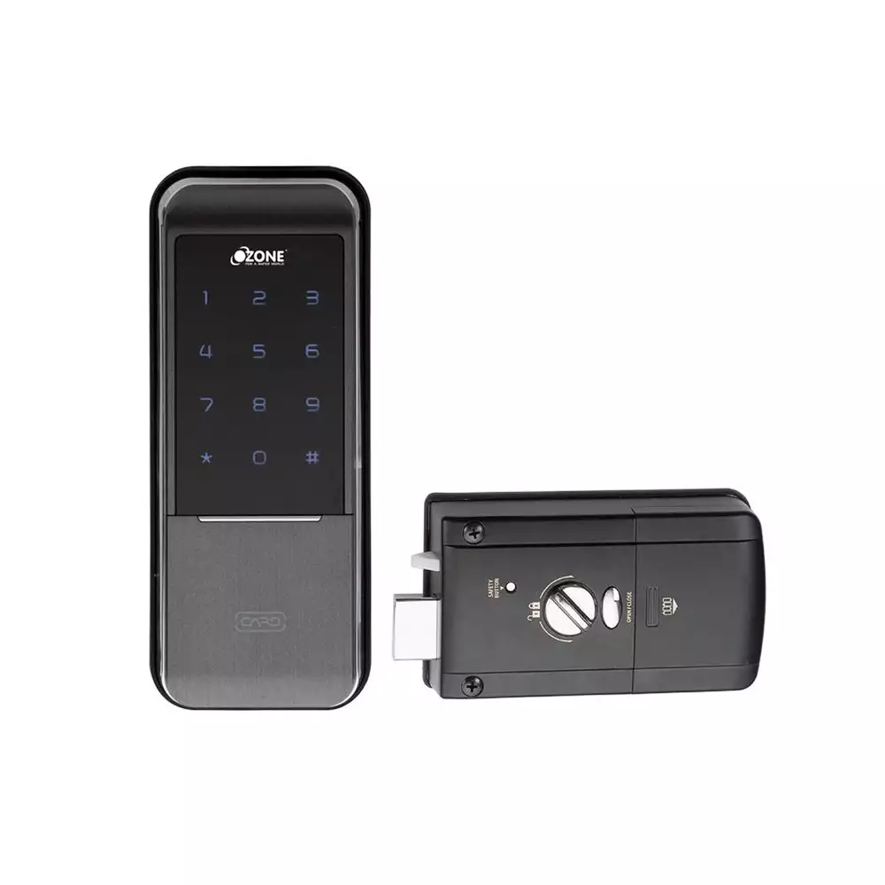 Ozone OZDL-11 KCP STD Smart Door Lock for Residential & Commercial With RFID Card Access, Black (1 Year Warranty)