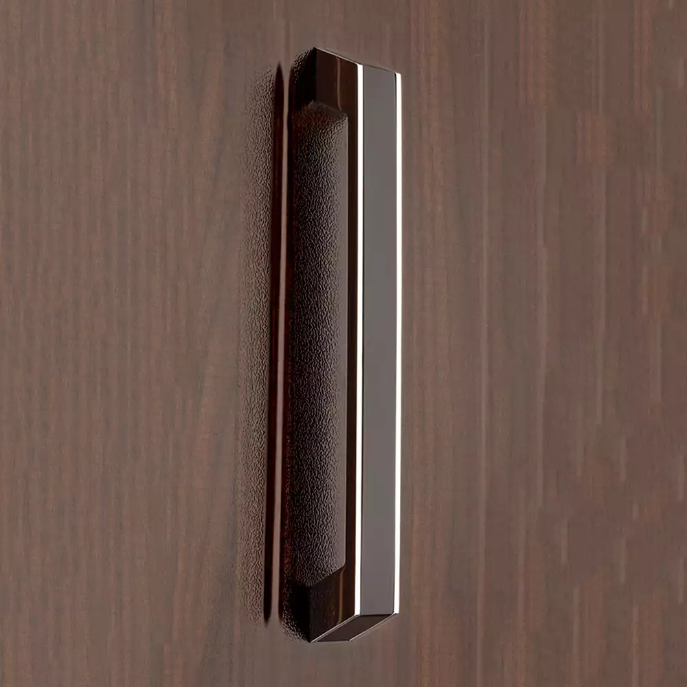 Main Door Handle V-112 - Chrome Plating/Black 300mm - Vittoria