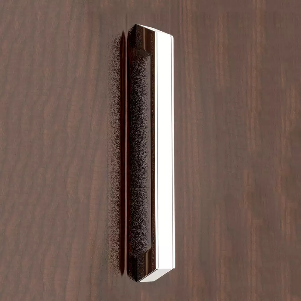 Main Door Handle V-112 - Chrome Plating/White 300mm - Vittoria