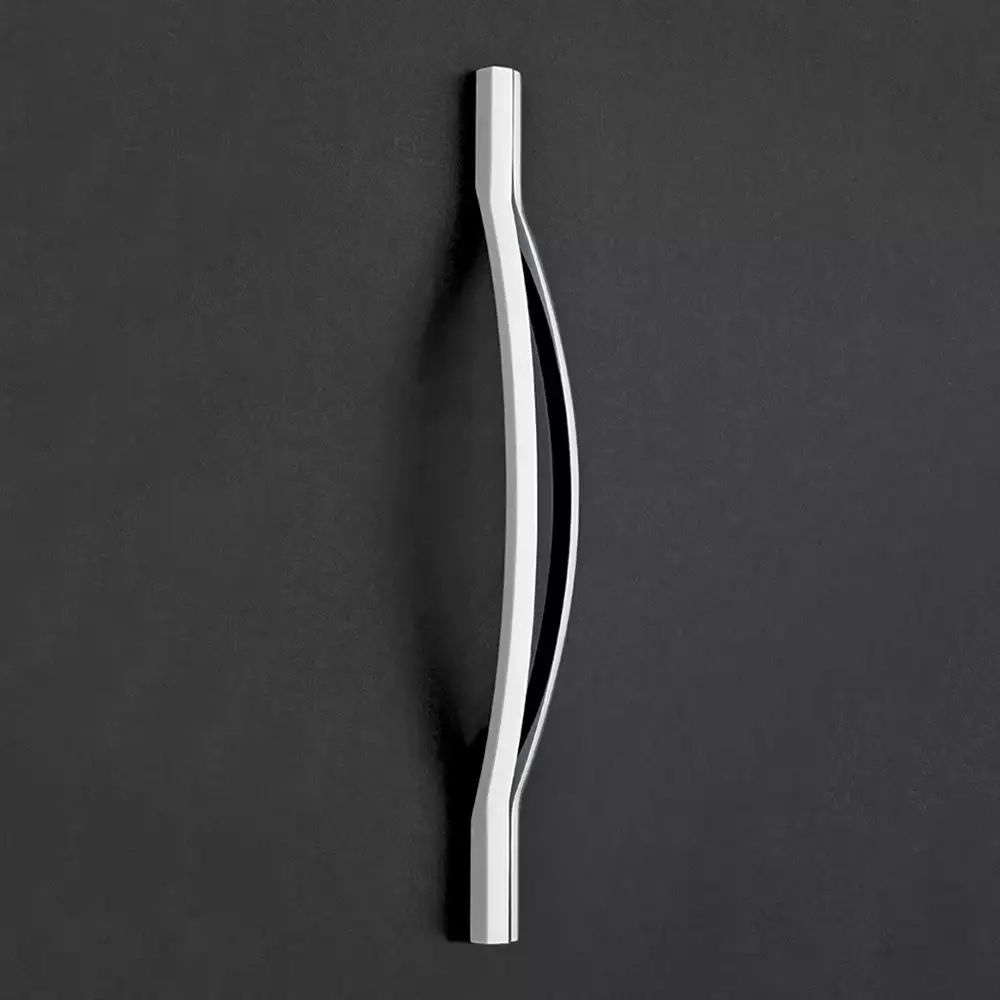 Main Door Handle V-114 - Chrome Plating/White 300mm - Vittoria