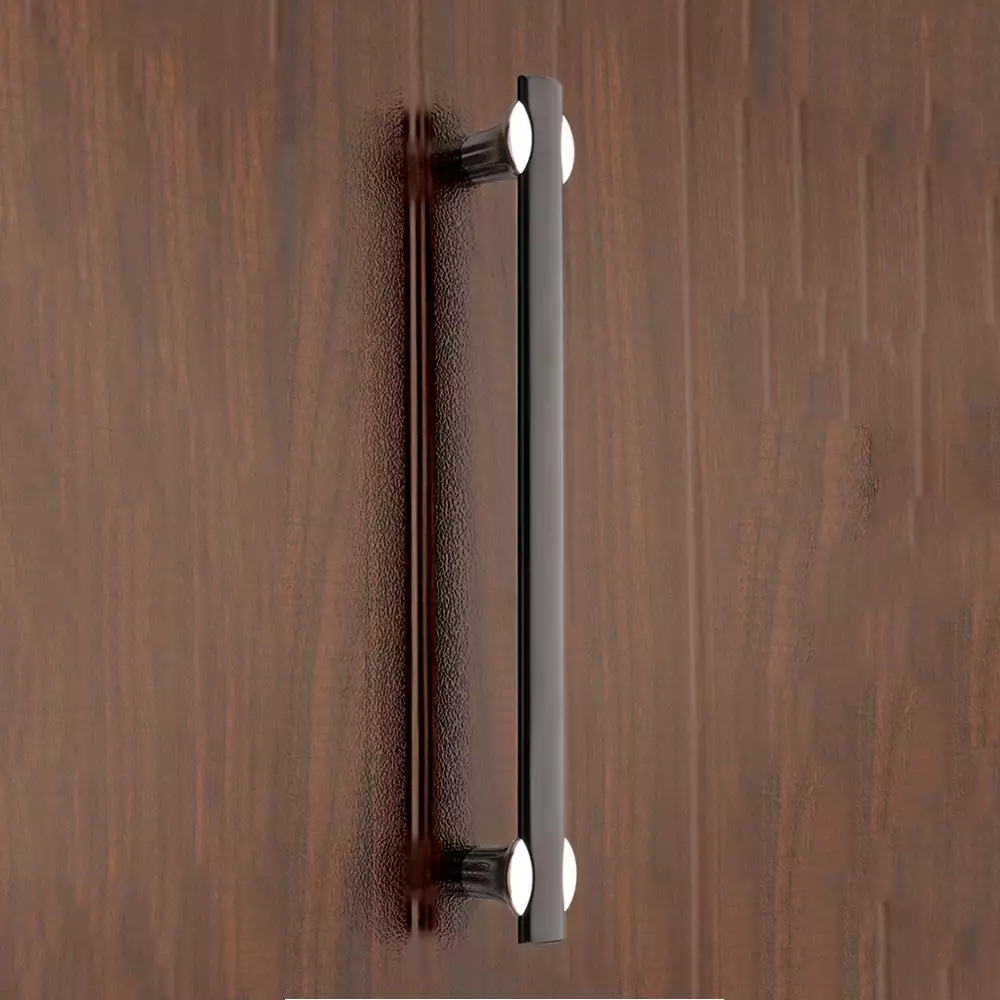 Main Door Handle V-118 - Chrome Plating/Black 300mm - Vittoria