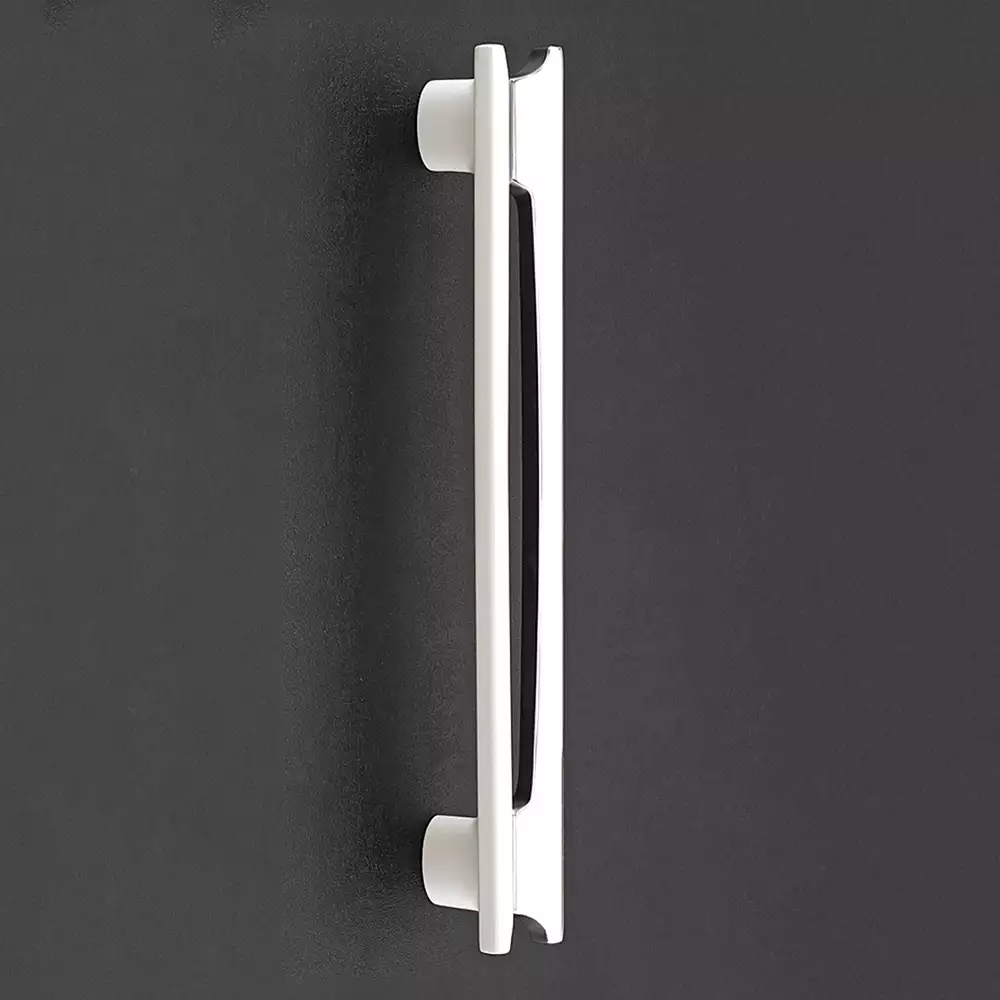 Main Door Handle V-122 - Chrome Plating/White 300mm - Vittoria
