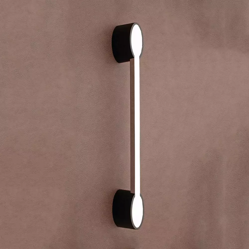 Main Door Handle V-123 - Chrome Plating/Black 300mm - Vittoria