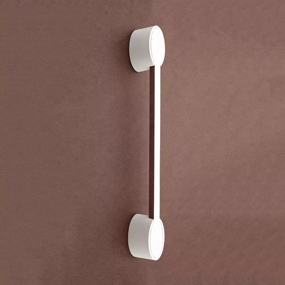 Main Door Handle V-123 - Chrome Plating/White 300mm - Vittoria