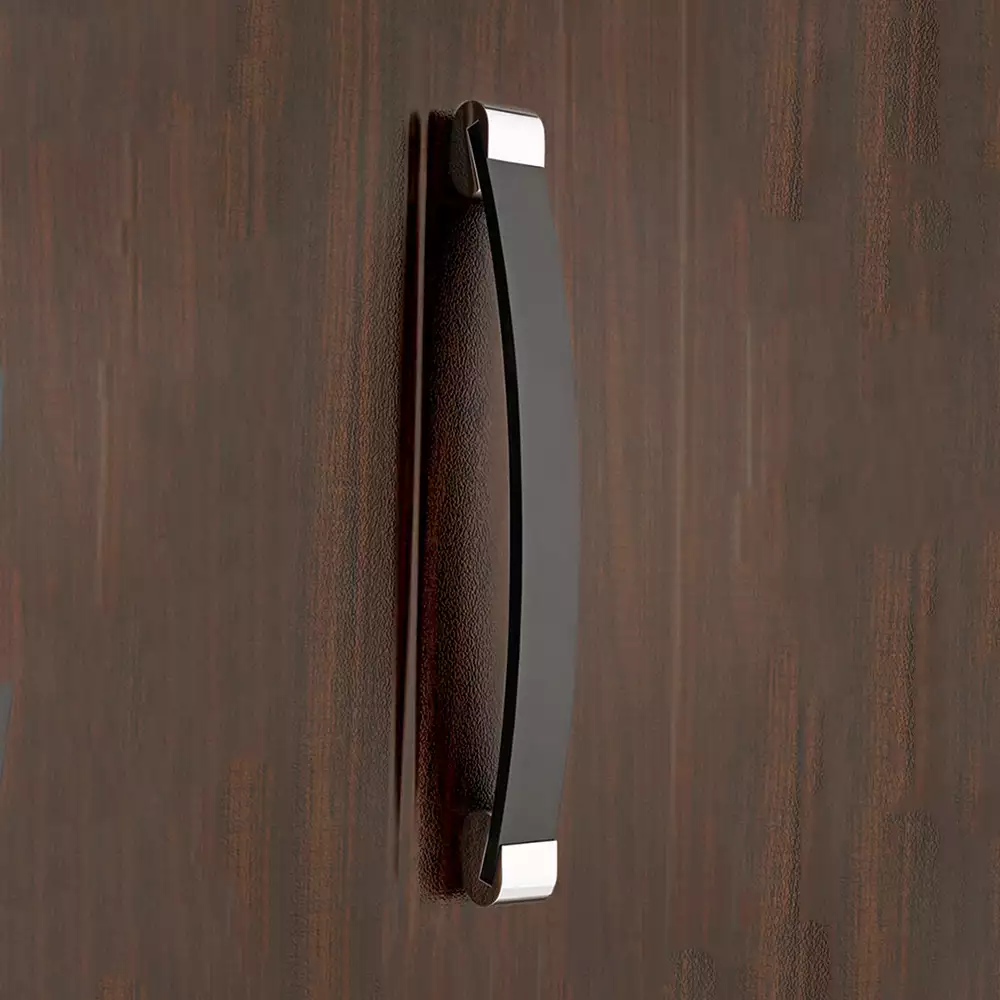 Main Door Handle V-127 - Chrome Plating/Black 300mm - Vittoria