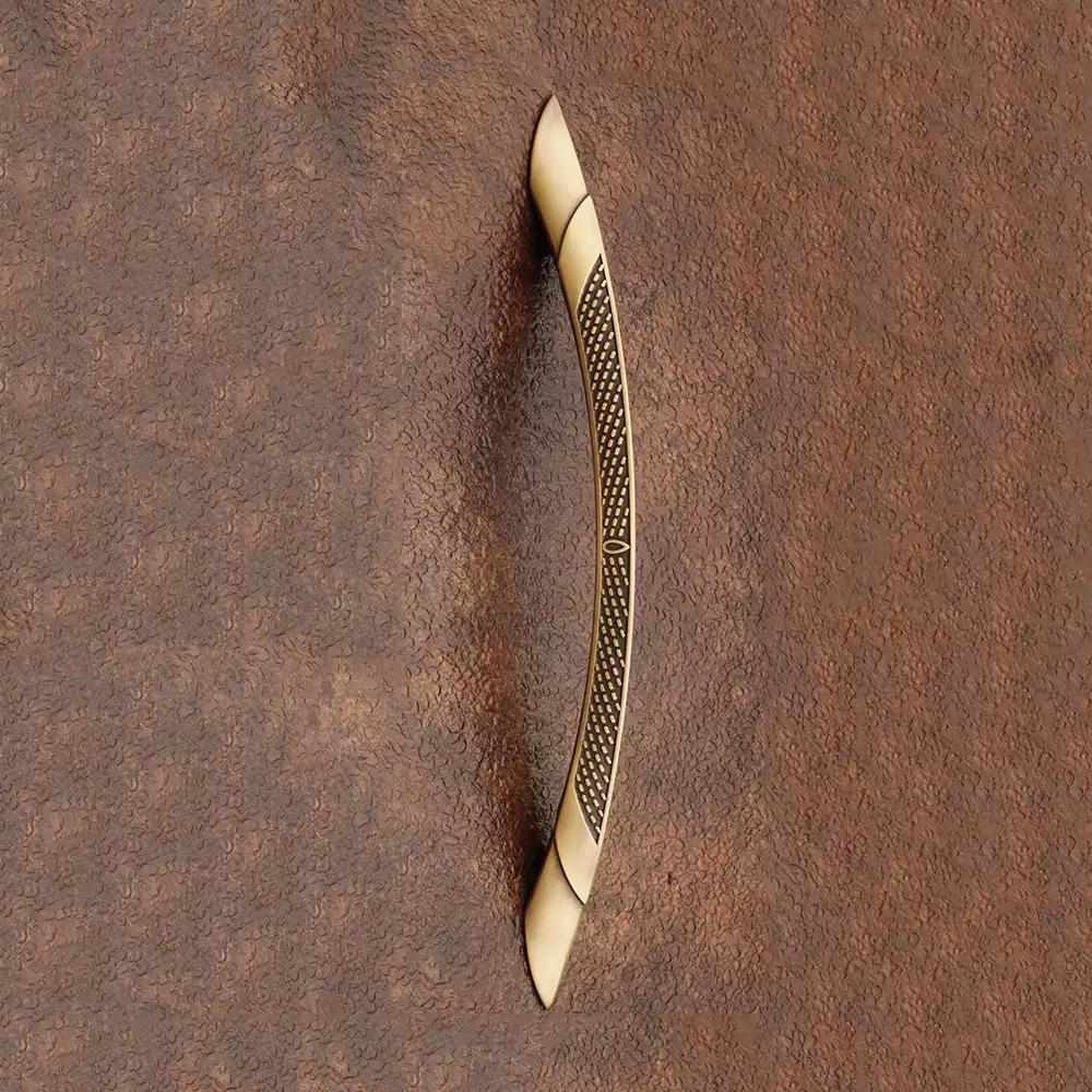 Main Door Handle V-130 - Antique Brass 300mm - Vittoria