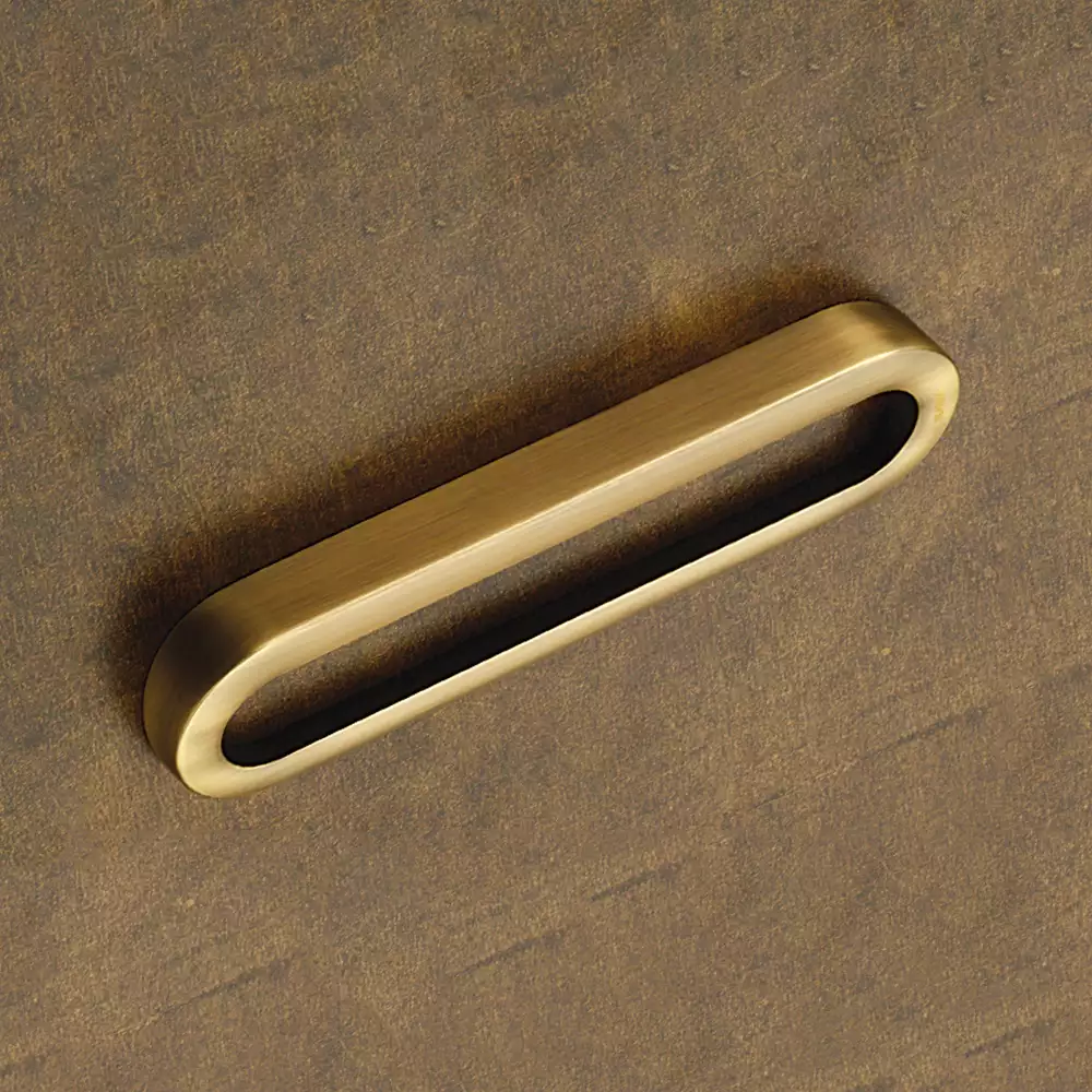 Vittoria V-132 Zinc Flush Type Drawer Handles, 96 mm - Antique Brass