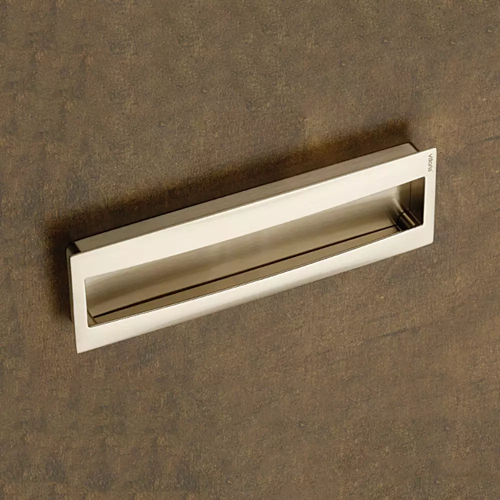 Vittoria V-135 Zinc Flush Type Drawer Handles, 160 mm - Stainless Steel