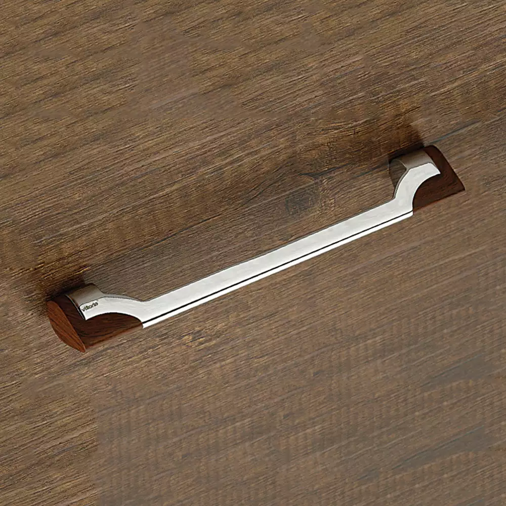 Vittoria V-136 Zinc Regular Drawer Handles, 224 mm - CP/Wenge Marble