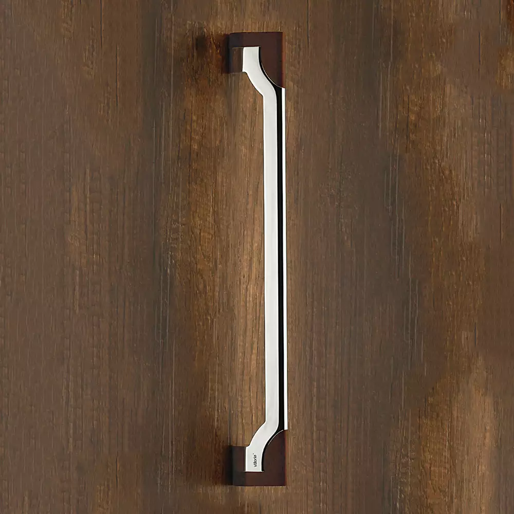 Main Door Handle V-136 - Chrome Plating/Wenge Marble 300mm - Vittoria
