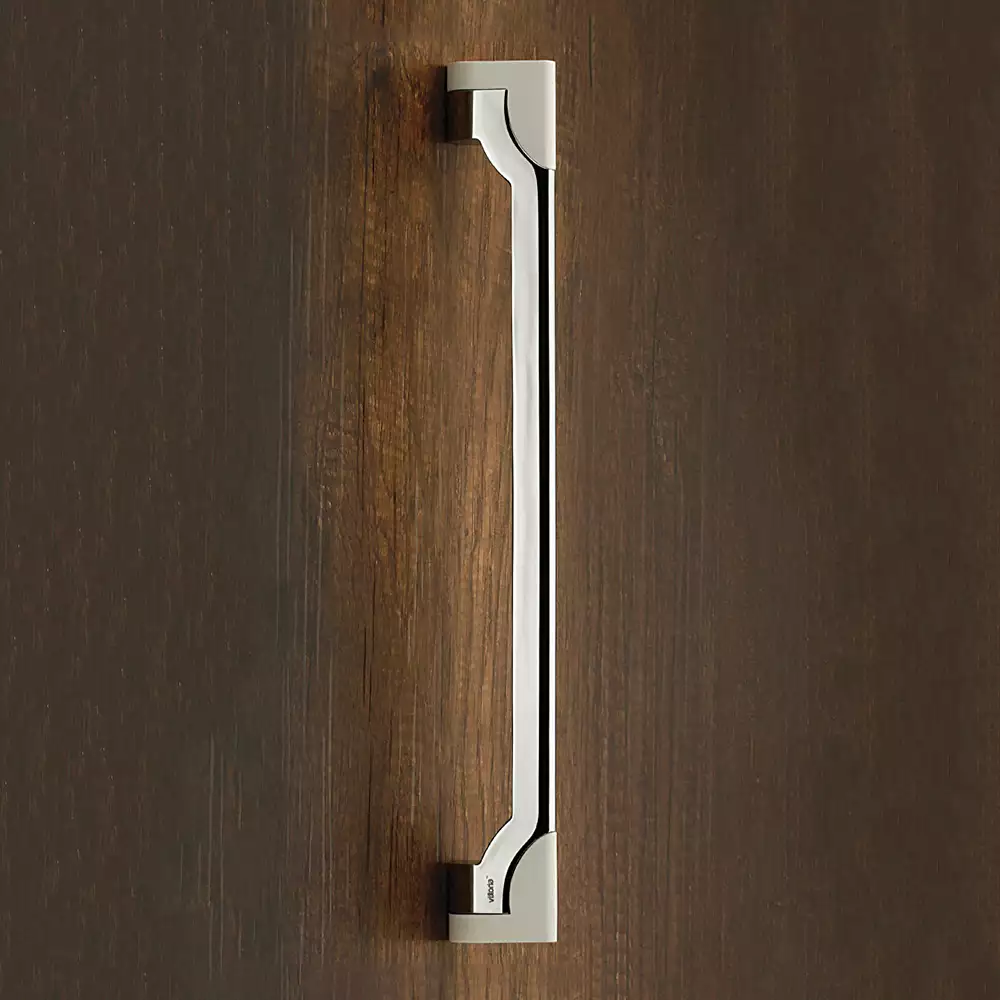 Main Door Handle V-136 - Chrome Plating/White 300mm - Vittoria