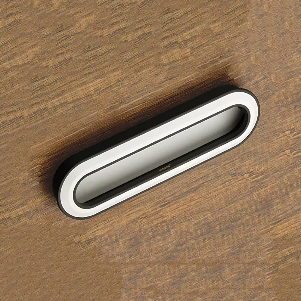 Vittoria V-140 Zinc Flush Type Drawer Handle, 96 mm - Grey White