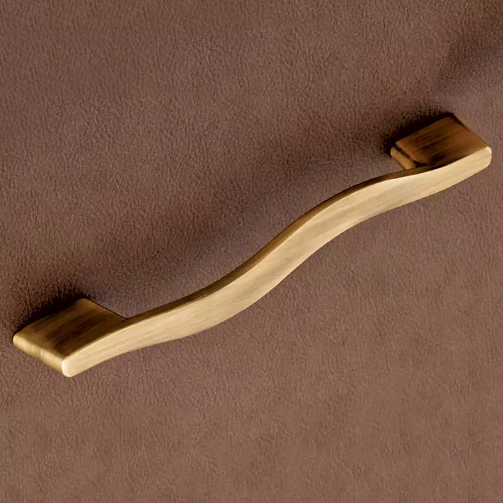 Vittoria V-102 Zinc Designer Drawer Handle, 288 mm - Antique Brass