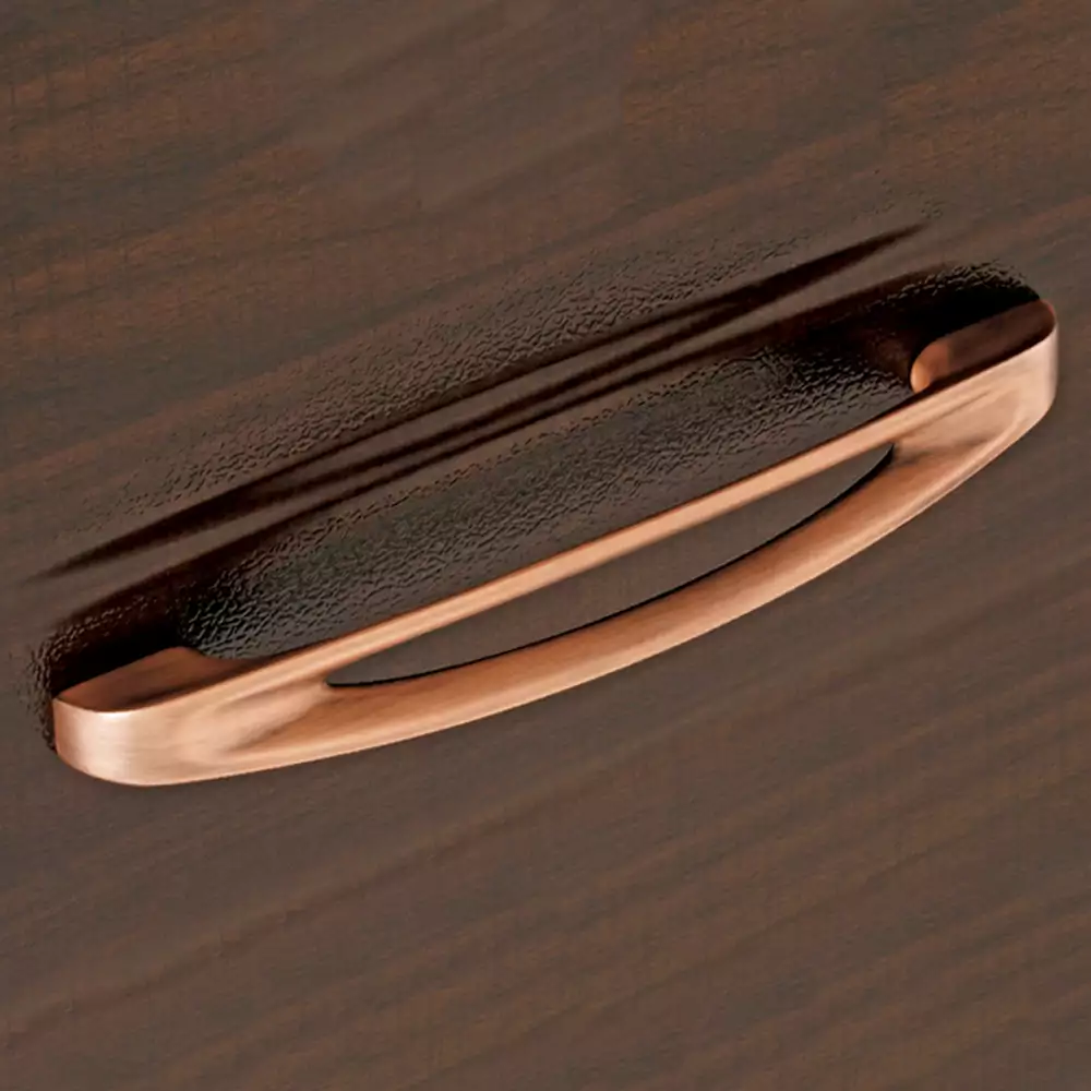 Vittoria V-106 Zinc Designer Drawer Handle, 96 mm - Antique Copper