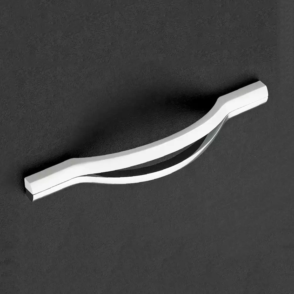 Vittoria V-114 Zinc Designer Drawer Handles, 288 mm - CP/White