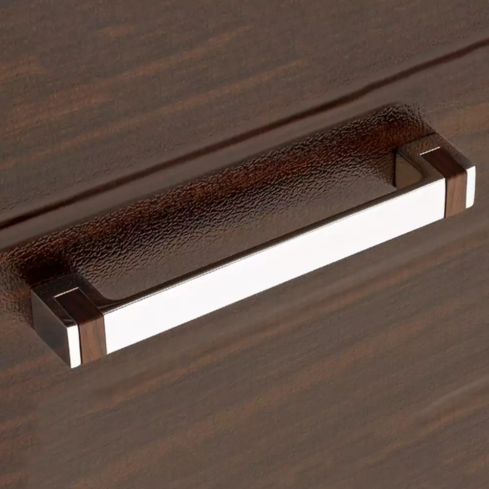 Vittoria V-119 Zinc Regular Drawer Handles, 224 mm - CP/Walnut