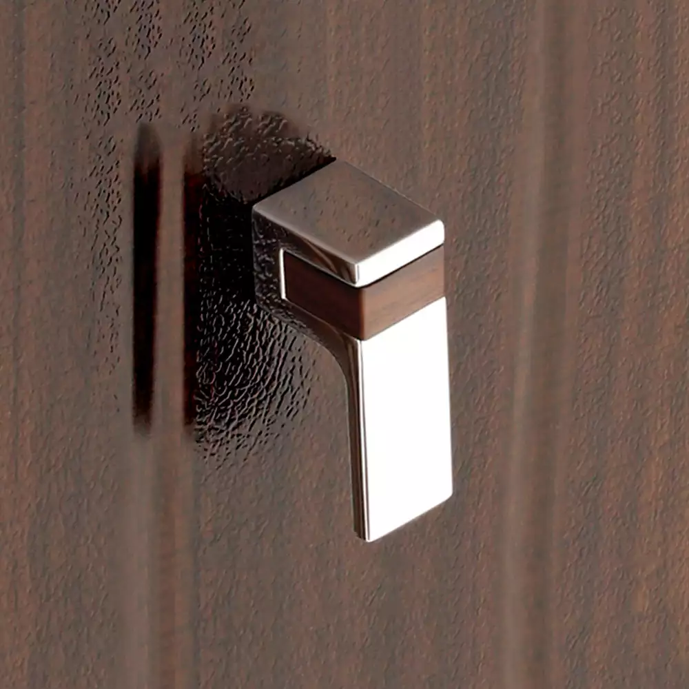 V-119 Drawer Knob  Chrome Plating - Walnut - Vittoria