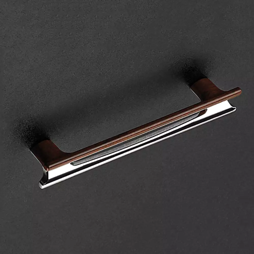 Vittoria V-122 Zinc Designer Drawer Handles, 288 mm - CP/Walnut