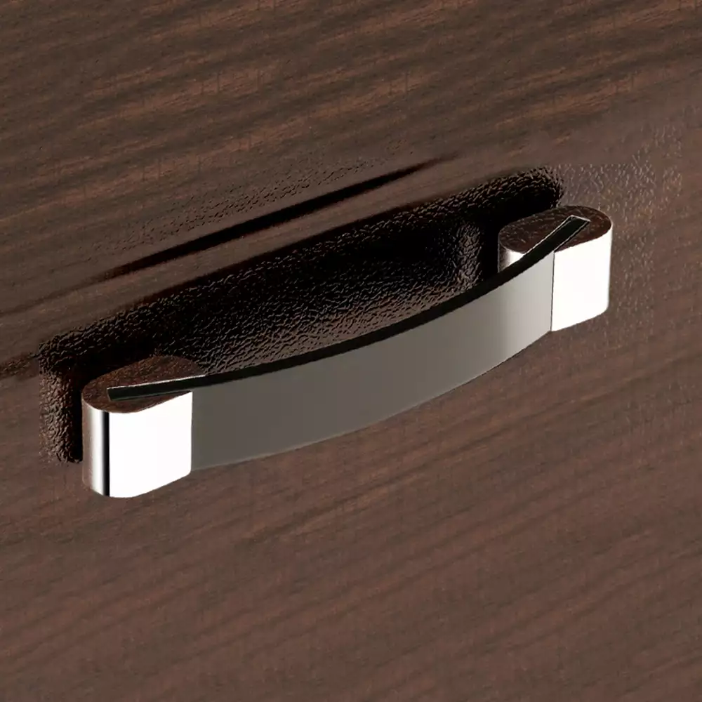 Vittoria V-127 Zinc Designer Drawer Handles, 128 mm - CP/Black