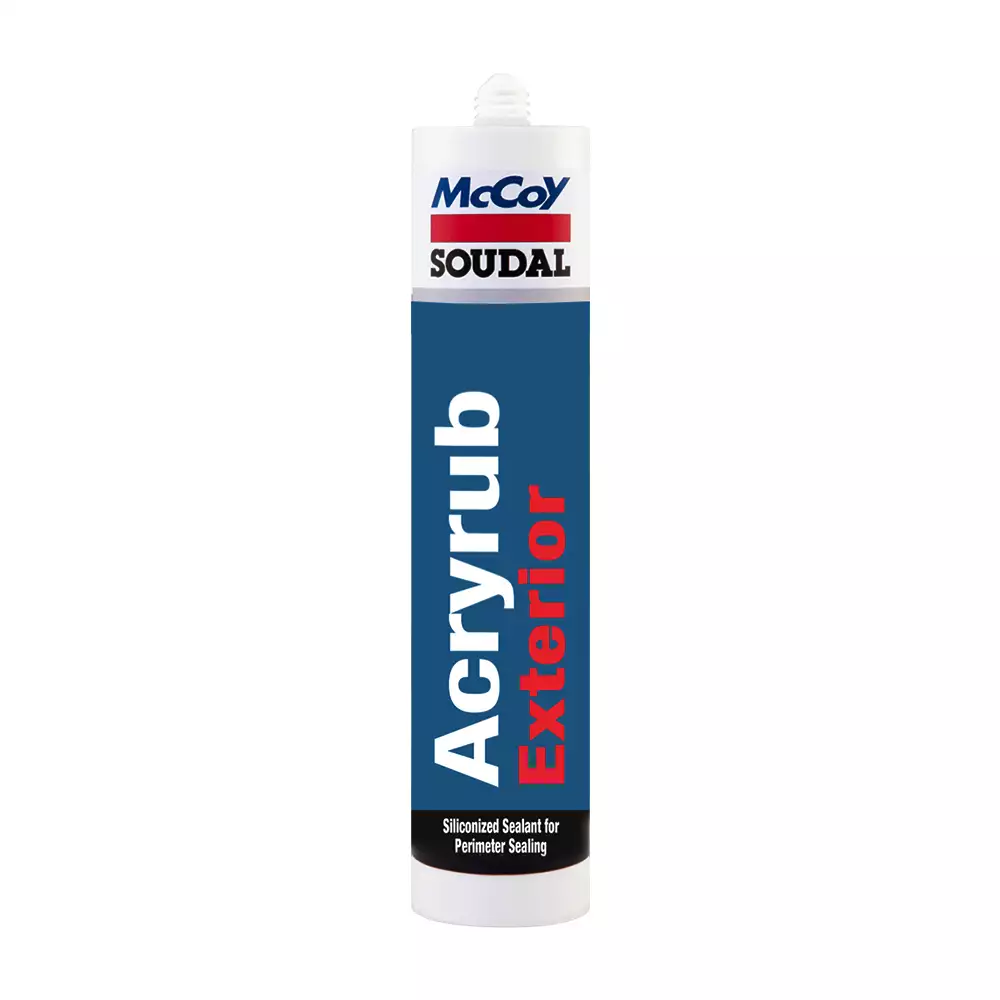 McCoy Soudal Acryrub Exterior Siliconized Acrylic Sealant - White (425 Gram) 