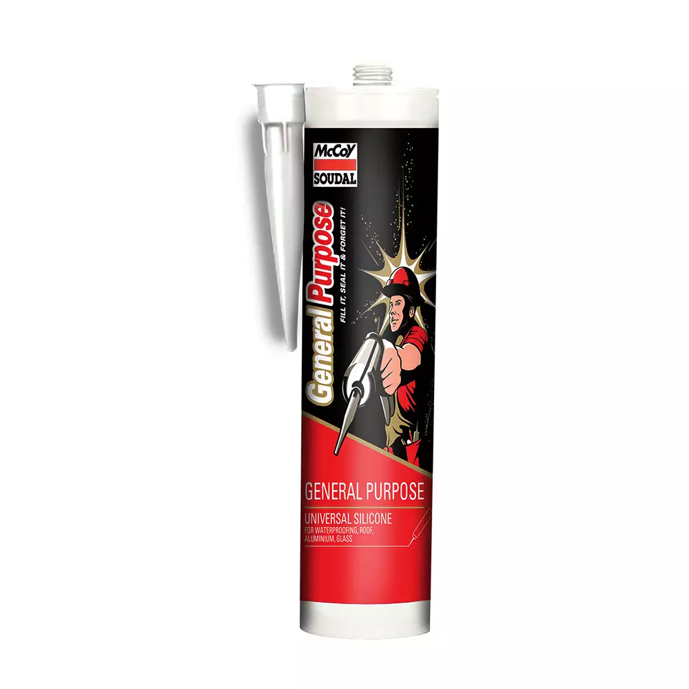 McCoy Soudal General Purpose Acetoxy Silicone Sealant - Clear (250 Gram)  