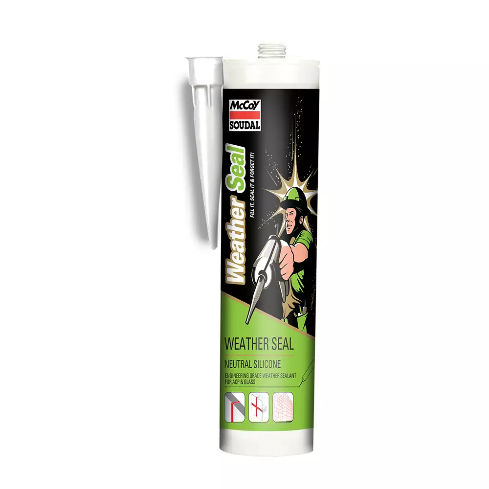 McCoy Soudal WeatherSeal Neutral Silicone Sealant - Black (350 Gram)