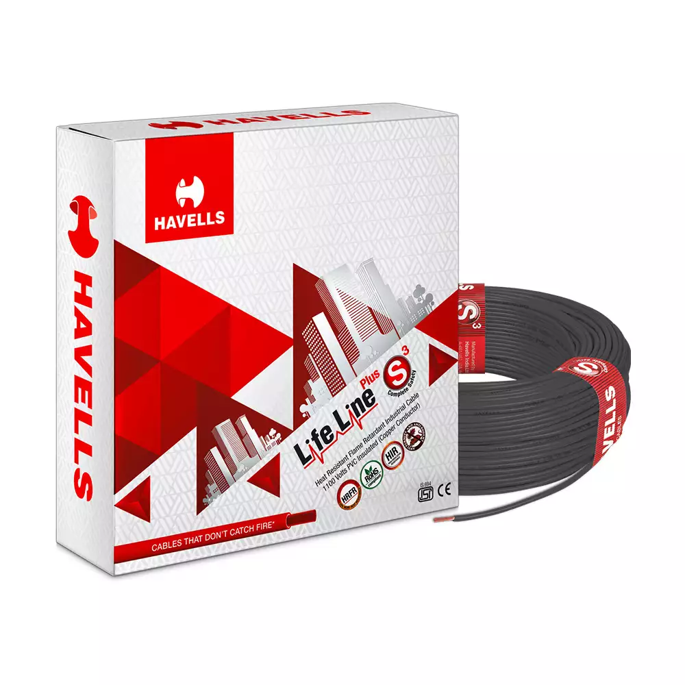 Havells Life Line Plus S3 HRFR Cables 2.5 Sq. mm 90 m (Black)