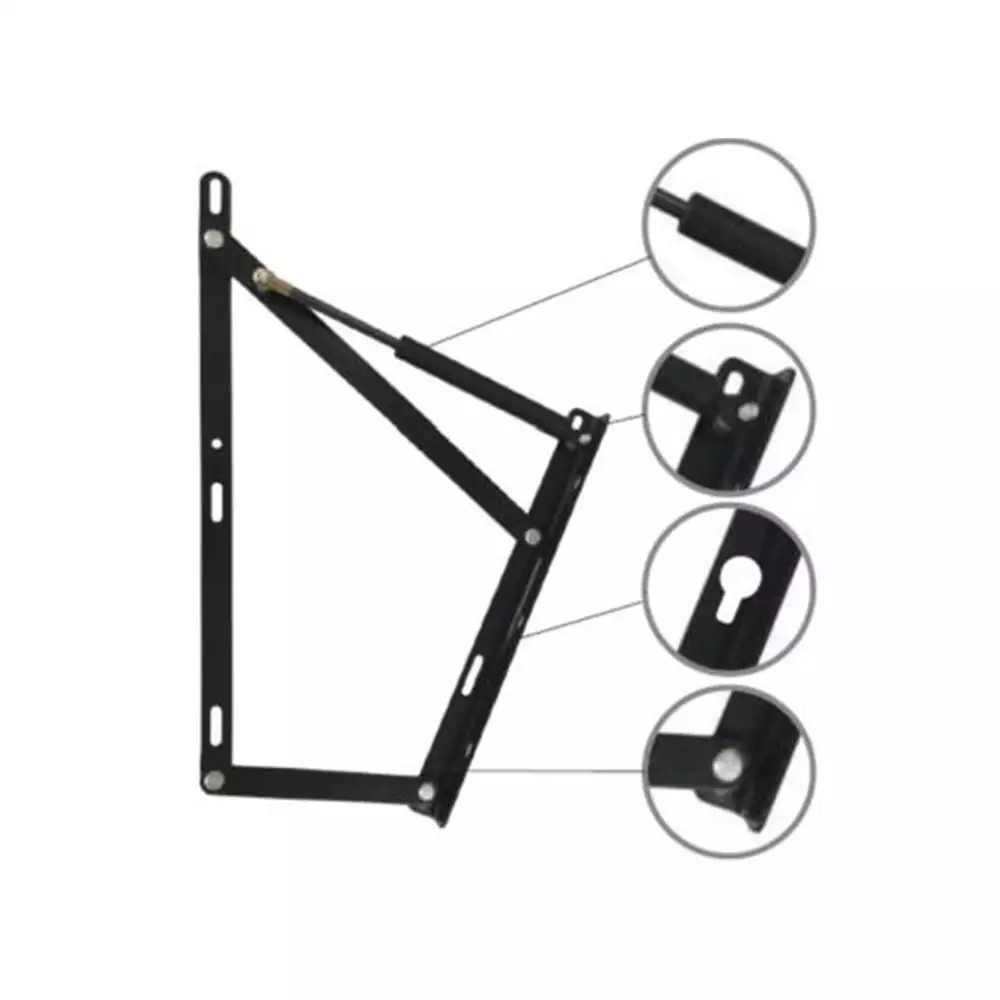 Ozone Bed Lift-up Frame (Without Gas Spring) - 1500 mm, Black