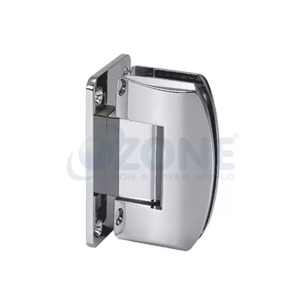 Ozone Edge Series Wall to Glass Hinge, Satin Finish