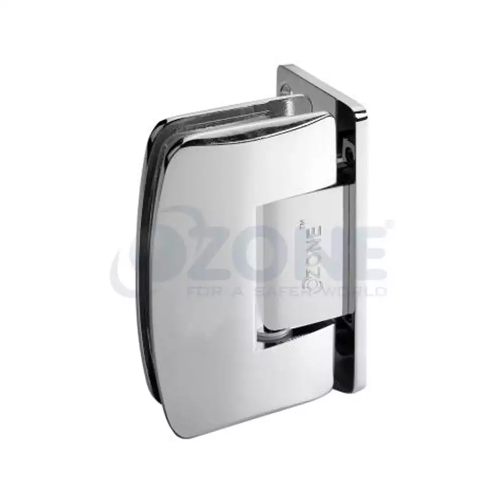 Ozone Edge Series Glass Door Offset Hinge Connected To Wall, Satin Finish