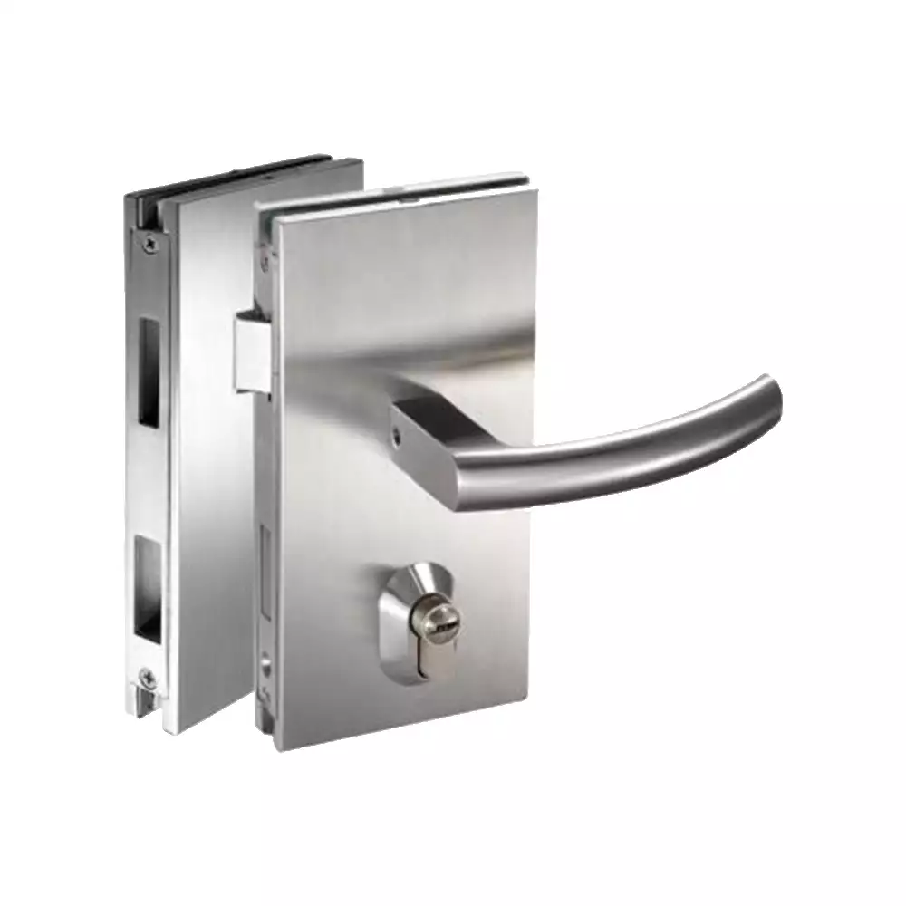 Ozone Glass Door Lock With Latch Bolt, Dead Bolt & Strike Box- SSS