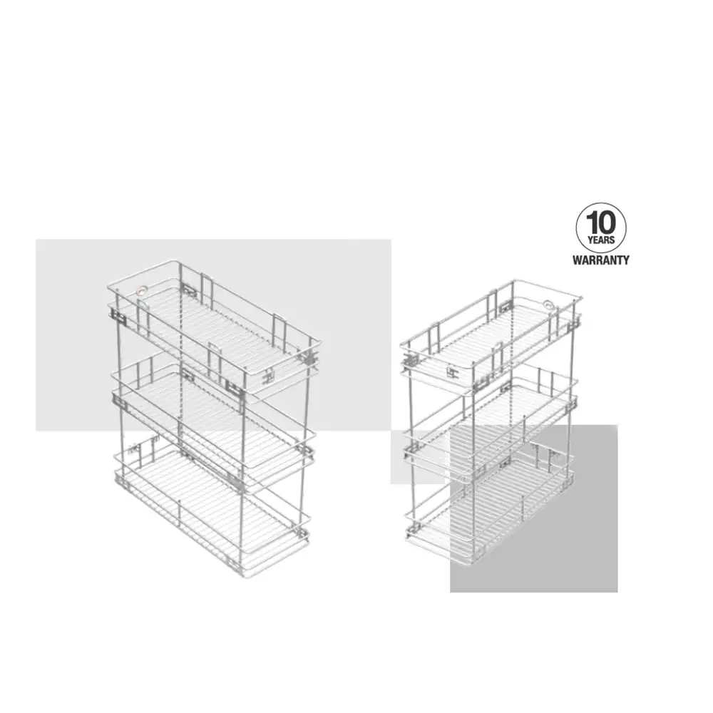 Godrej Three Shelf Bottle Pull Out SS (150X485X530) mm