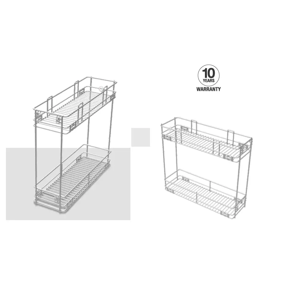 Godrej Two Shelf Bottle Pull Out SS (200X485X430) mm