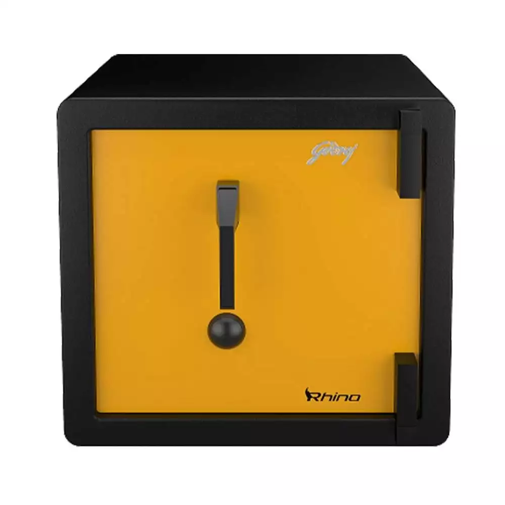 Godrej Rhino V1 Security (55 Litre) Manual Safe Locker For Home & Office With Key Lock, Black & Gold - 35 Kg (1 Year Warranty)