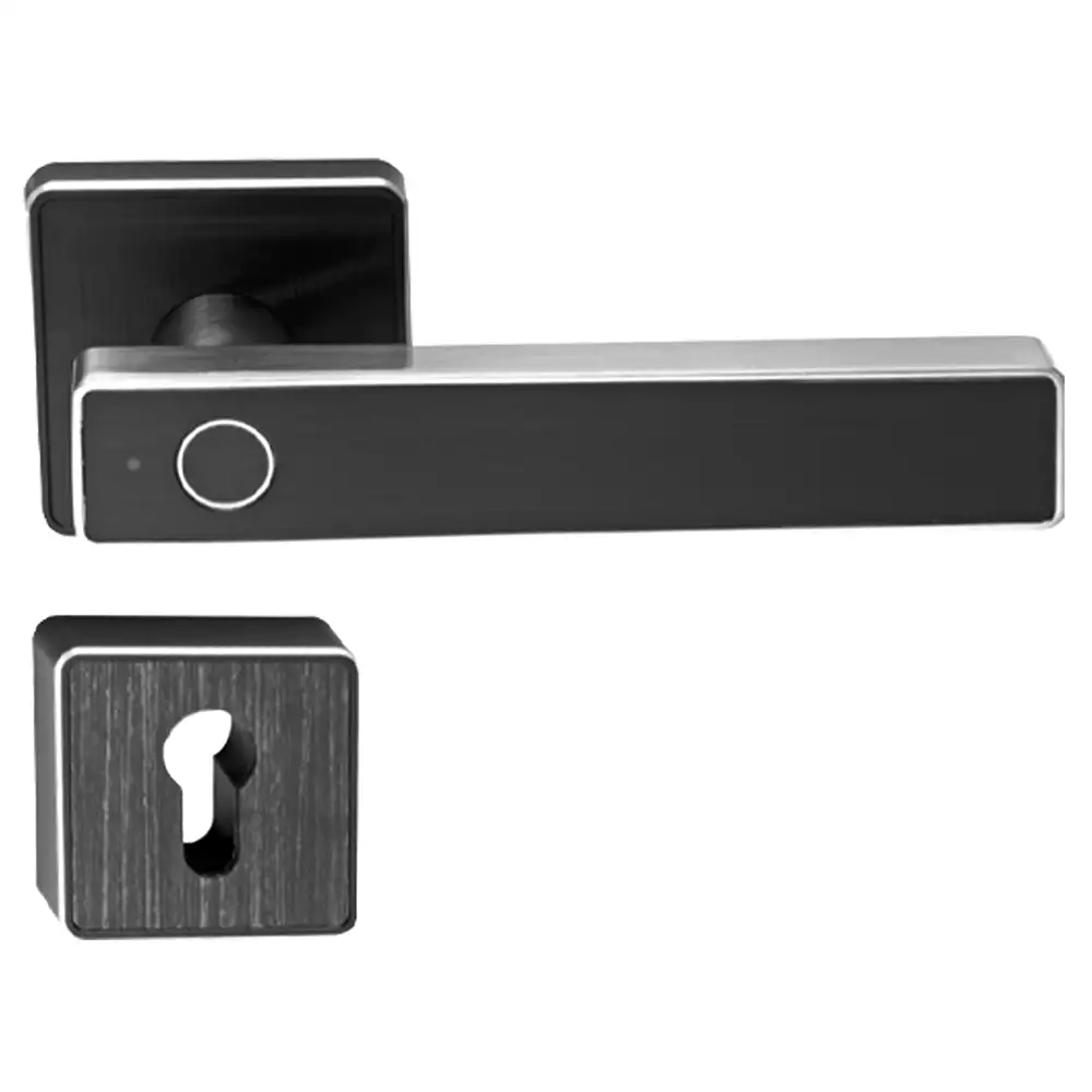 Ozone OZ-FDL-22 RBL Std Internal Smart Door Lock for Home With Fingerprint, Mobile App, Wi-Fi & Mechanical Key Access, Black (1 Year Warranty)