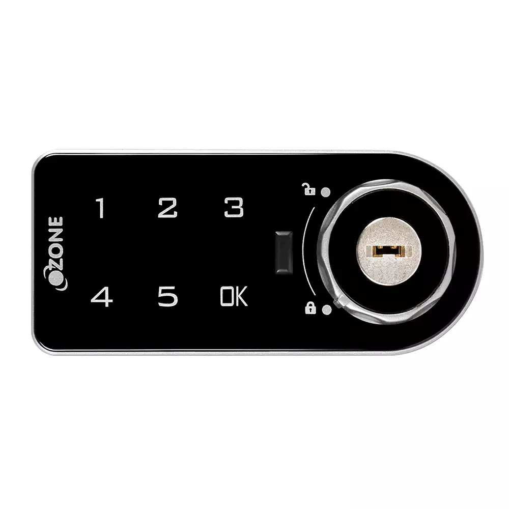 Ozone OZFL-301 H-PK Smart Drawer Lock For Wooden Drawer With Pin Code and Key Access, Black (1 Year Warranty)