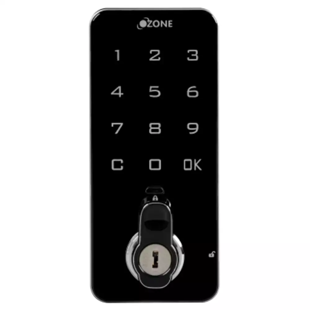 Ozone OZFL-101-PK Smart Drawer Lock For Metal & Wooden Drawer With Pin Code and Key Access, Black (1 Year Warranty)